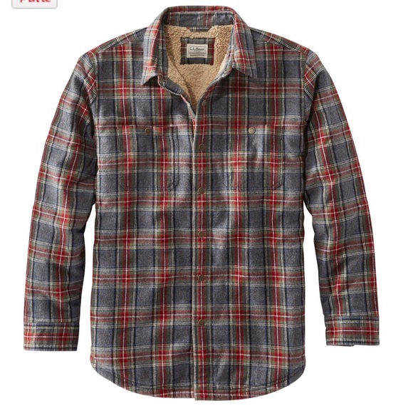 Faux Shearling Lined Scotch Plaid Slightly Fitted Shirt NWOT - Picture 1 of 5